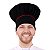 Chapéu Chef de Cozinha Preto Detalhes Vermelho - Dr Chef - Imagem 3