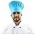 Chapéu Para Chef Cozinha Profissional Azul Caribe - Dr Chef - Imagem 6