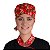 Bandana Chef Cozinha Profissional Floral Vermelho - Dr Chef - Imagem 1