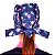 Bandana Para Chef Cozinha Profissional Azul Floral - Dr Chef - Imagem 3