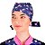 Bandana Para Chef Cozinha Profissional Azul Floral - Dr Chef - Imagem 4