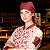 Bandana Chef Cozinha Profissional Vermelho Poá - Dr Chef - Imagem 2