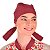 Bandana Chef Cozinha Profissional Vermelho Poá - Dr Chef - Imagem 3
