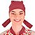 Bandana Chef Cozinha Profissional Vermelho Poá - Dr Chef - Imagem 1