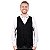 Colete Profissional Para Garçom 100% Algodão Preto - Dr Chef - Imagem 1