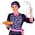 Chapéu Para Chef de Cozinha Tipo Gorro Azul Floral - Dr Chef - Imagem 7