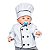 Dólmã Baby Recém Nascido + Chapéu Infantil Branco - Dr Chef - Imagem 3