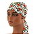 Bandana Para Chef de Cozinha Flores Laranjas - Dr Chef - Imagem 1