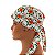 Bandana Para Chef de Cozinha Flores Laranjas - Dr Chef - Imagem 5