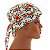 Bandana Para Chef de Cozinha Flores Laranjas - Dr Chef - Imagem 6