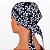 Bandana Para Chef de Cozinha Floral Preto - Dr Chef - Imagem 2