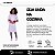 Conjunto Dólmã + Avental Floral Vermelho Feminino - Dr Chef - Imagem 7