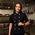 Dólmã Chef Cozinha Feminino Manga Curta Preto - Dr Chef - Imagem 3