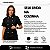 Dólmã Chef Cozinha Feminino Manga Curta Preto - Dr Chef - Imagem 8