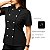Dólmã Chef Cozinha Feminino Manga Curta Preto - Dr Chef - Imagem 2