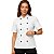 Dólmã Chef Cozinha Feminino Manga Curta Branco - Dr Chef - Imagem 1