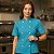 Dólmã Feminino Manga Curta Azul Turquesa - Dr Chef - Imagem 7