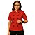 Dólmã Chef Cozinha Feminino Manga Curta Vermelho - Dr Chef - Imagem 1