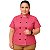 Dólmã Feminino Manga Curta Rosa Plus Size - Dr Chef - Imagem 1