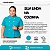 Dólmã Feminino Manga Curta Azul Turquesa Plus Size - Dr Chef - Imagem 5
