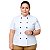 Dólmã Feminino Manga Curta Branco Plus Size -  Dr Chef - Imagem 1