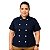 Dólmã Feminina Manga Curta Azul Marinho Plus Size - Dr Chef - Imagem 6