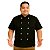 Dólmã Chef De Cozinha Plus Size Manga Curta Preto - Dr Chef - Imagem 3