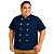 Dólmã Chef De Cozinha Plus Size Manga Curta Azul Marinho - Dr Chef - Imagem 1