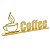 Palavra Decorativa Chef De Cozinha Coffee MDF Dourado - Dr Chef - Imagem 1