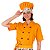 Kit Chef Cozinha Feminino Dólmã + Chapéu + Avental Amarelo Mostarda Estampa Massas Italianas - Dr Chef - Imagem 7