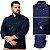 Dólmã Chef Cozinha Unissex Jeans Azul Escuro Plus Size - Dr Chef - Imagem 1