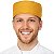 Boina Chef De Cozinha Unissex Amarelo Mostarda Com Pesponto Preto - Dr Chef - Imagem 4