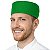 Boina Chef De Cozinha Unissex Profissional Verde - Dr Chef - Imagem 1