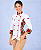 Dolmã Feminina Chef 100% Algodão Rosas Vermelhas Dr Chef - Imagem 3