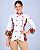 Dolmã Feminina Chef 100% Algodão Rosas Vermelhas Dr Chef - Imagem 1
