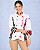 Dolmã Feminina Chef 100% Algodão Rosas Vermelhas Dr Chef - Imagem 2