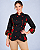 Dolmã Feminina Chef 100% Algodão Rosas Vermelhas Dr Chef - Imagem 8