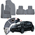 Tapete Capacho Dolphin Mini 2024 a 2026 - 3 peças - Linha Premium - Cinza - Imagem 1