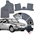 Tapete Capacho Vinílico Para Gol G2 VW 2000 a 2013 - Cinza - Imagem 1