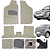 Tapete Capacho Vinílico Para Gol G2 VW 2000 a 2013 - Bege - Imagem 1