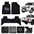 Tapete Capacho Chevrolet s10 de 2012 a 2018 Preto - Imagem 1