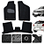 Kit De Tapete Para Gol G7 G8 2016 A 2023 Linha Cinza 3 Peças - Imagem 1