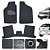Kit De Tapete Para Gol G7 G8 2016 A 2023 Linha Cinza 3 Peças - Imagem 1