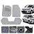 Tapete automotivo para Ford Fiesta 2015 A 2026 Original Lanzi Cinza - Imagem 1