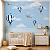 Papel de Parede Personalizado Quarto Infantil Balões Azuis - Imagem 1