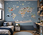 Papel de Parede Personalizado Mapa Mundi Azul - Imagem 1