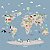 Papel de Parede Personalizado Mapa Mundi Azul - Imagem 2