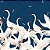 Papel de Parede Personalizado Cisne - Garça Azul Sob Medida Non Woven Acabamento em Linho - Imagem 2