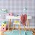Papel de Parede Infantil Personalizado Xadrez Sarja Roxa - Imagem 1