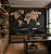 Papel de Parede Personalizado Juvenil Mapa Mundi Preto - Imagem 1
